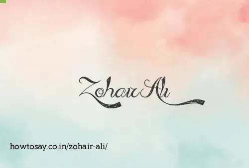 Zohair Ali