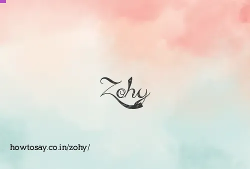 Zohy