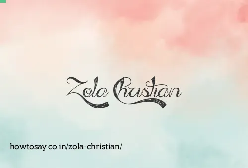 Zola Christian