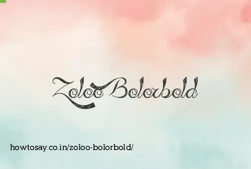 Zoloo Bolorbold
