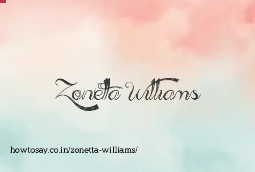 Zonetta Williams