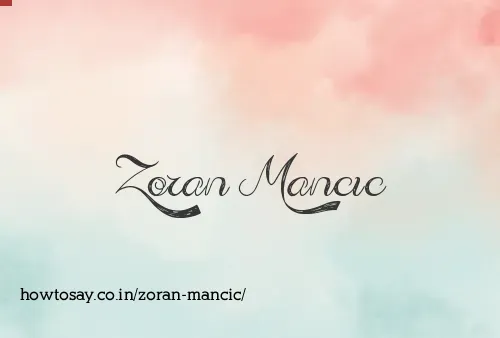 Zoran Mancic