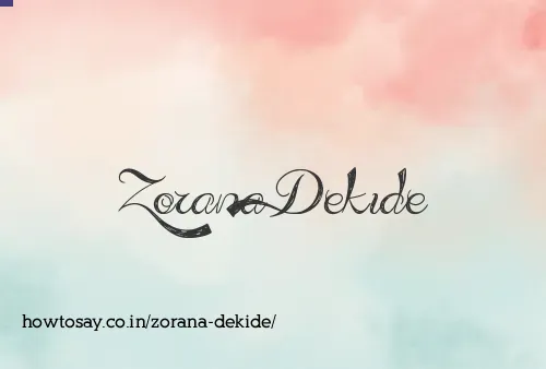 Zorana Dekide