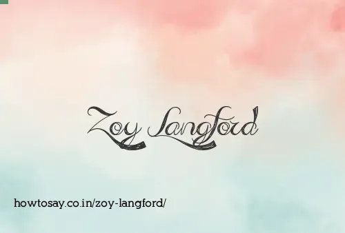 Zoy Langford