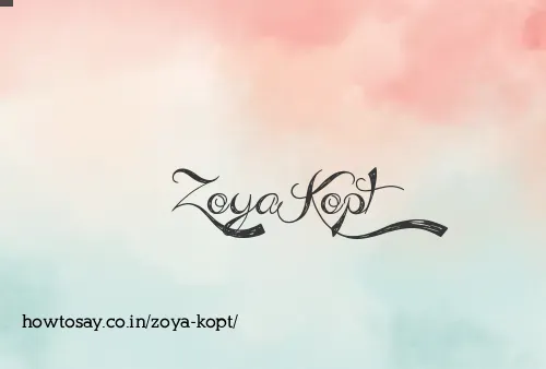 Zoya Kopt