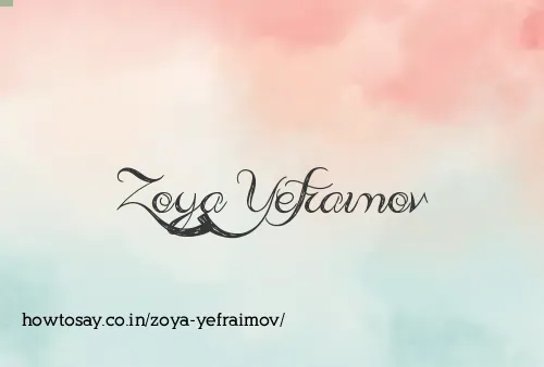 Zoya Yefraimov