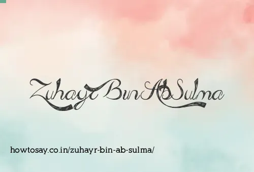 Zuhayr Bin Ab Sulma