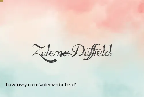 Zulema Duffield
