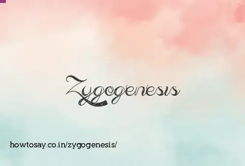 Zygogenesis